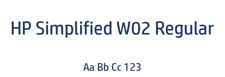 HP Simplified W02 Regular Font Preview