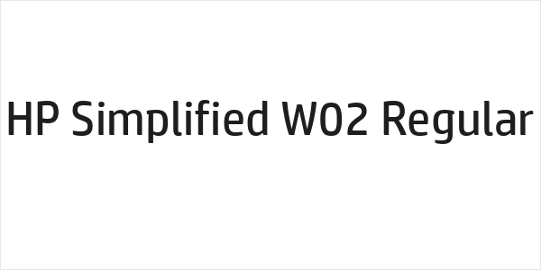 HP Simplified W02 Regular Logo