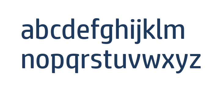 HP Simplified W02 Regular Lowercase