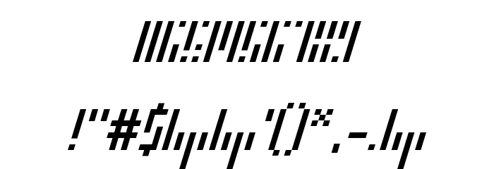 HP Slant Regular Font OTHER CHARS