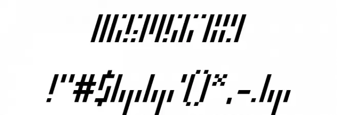 HP Slant Regular Font OTHER CHARS