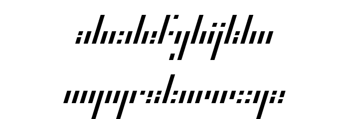 HP Slant Regular Font LOWERCASE