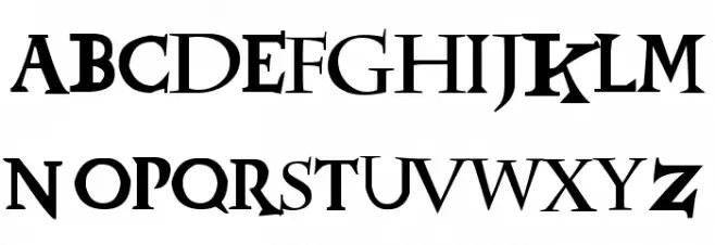 HPposter Font UPPERCASE