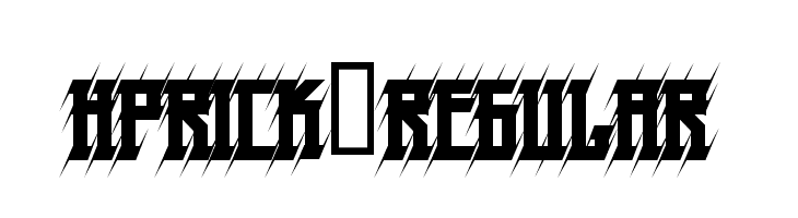 HPrick-Regular  免费字体下载