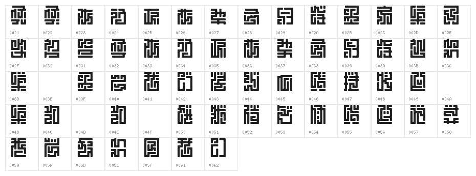 HRKtKAI Character Map