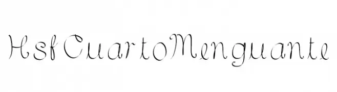 HsfCuartoMenguante  Frei Schriftart Herunterladen