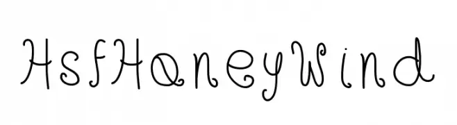 HsfHoneyWind  Frei Schriftart Herunterladen