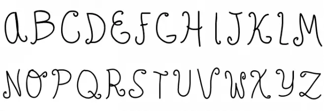HsfHoneyWind Schriftart Groß
