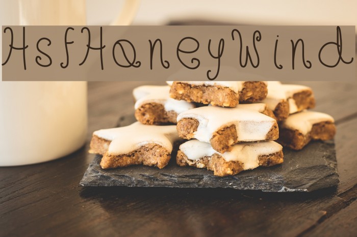 HsfHoneyWind Font examples