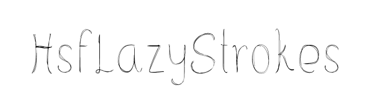 HsfLazyStrokes  les polices de caractères gratuit tlcharger