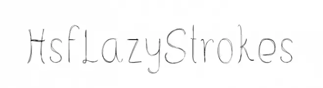 HsfLazyStrokes  Frei Schriftart Herunterladen