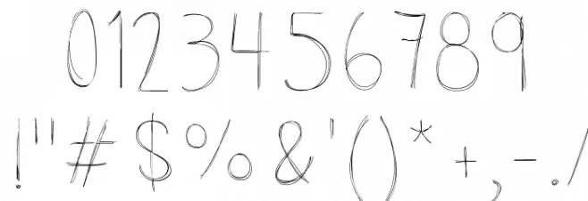 HsfLazyStrokes Font OTHER CHARS