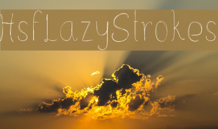 HsfLazyStrokes Шрифта examples