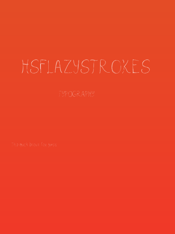 HsfLazyStrokes Poster