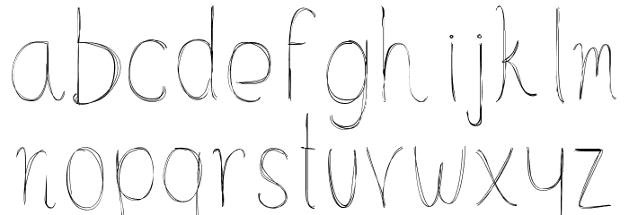 HsfLazyStrokes Шрифта строчной