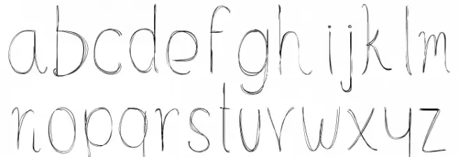 HsfLazyStrokes Font LOWERCASE