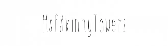 HsfSkinnyTowers  Frei Schriftart Herunterladen