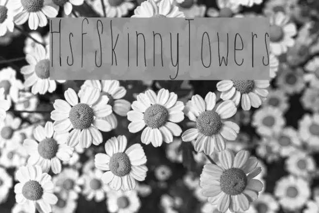 HsfSkinnyTowers Font examples