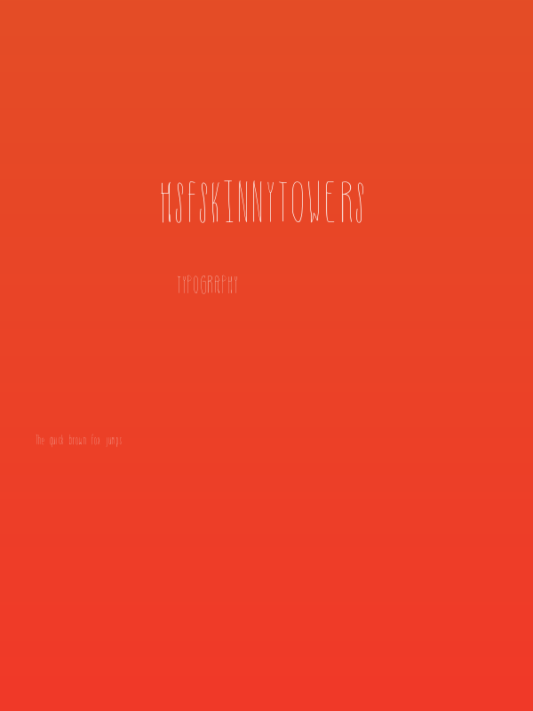 HsfSkinnyTowers Poster