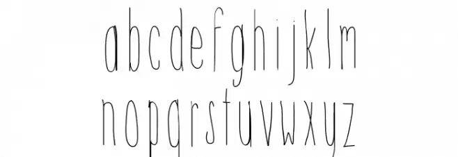 HsfSkinnyTowers Caratteri MINUSCOLO