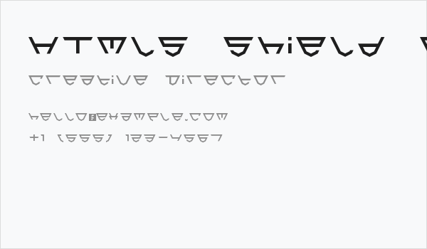 HTML5 Shield Regular Business Card