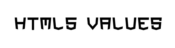 HTML5 Values  フリーフォントのダウンロード
