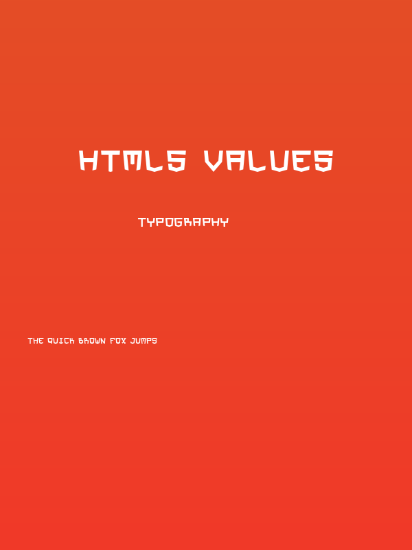 HTML5 Values Poster