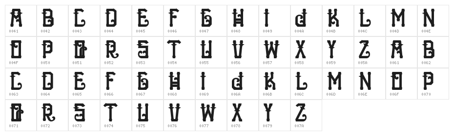 HTheNomad-Black Character Map