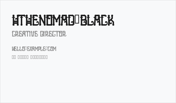 HTheNomad-Black Business Card