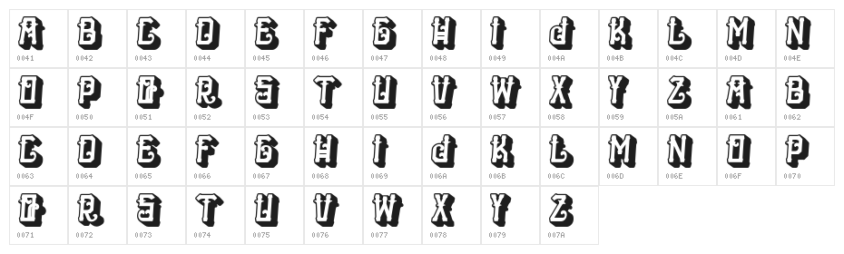 HTheNomad-Heavy Character Map