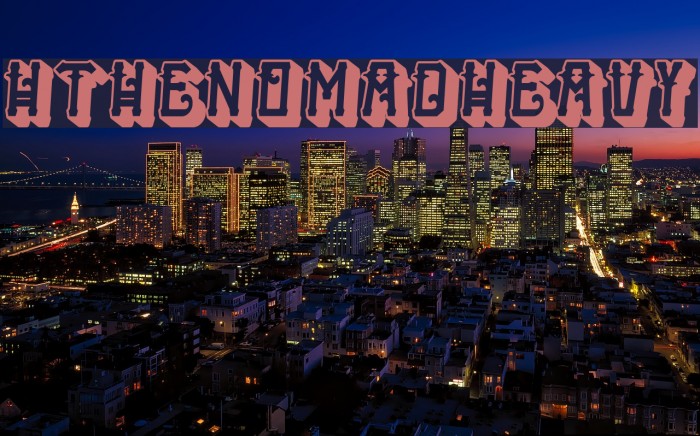 HTheNomad-Heavy Font examples