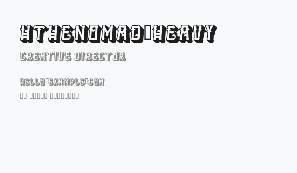 HTheNomad-Heavy Business Card