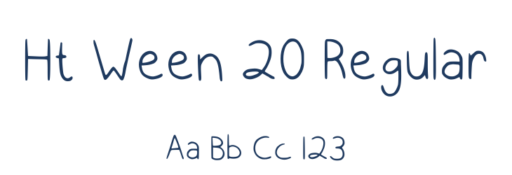 Ht Ween 20 Regular Font Preview