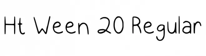 Ht Ween 20 Regular Font