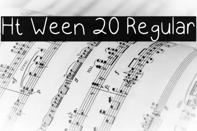 Ht Ween 20 Regular Font examples