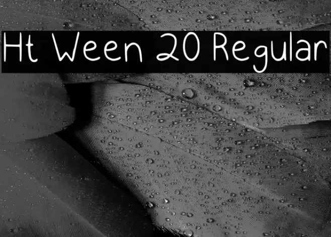 Ht Ween 20 Regular Font examples