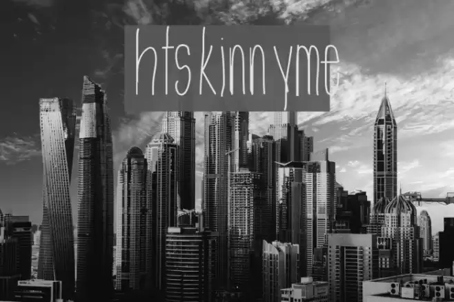 htskinnyme Font examples