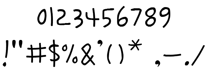 HU Cookie_m Font OTHER CHARS