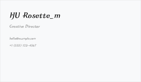 HU Rosette_m Business Card