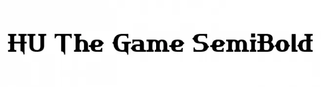 HU The Game SemiBold  Скачать бесплатные шрифты