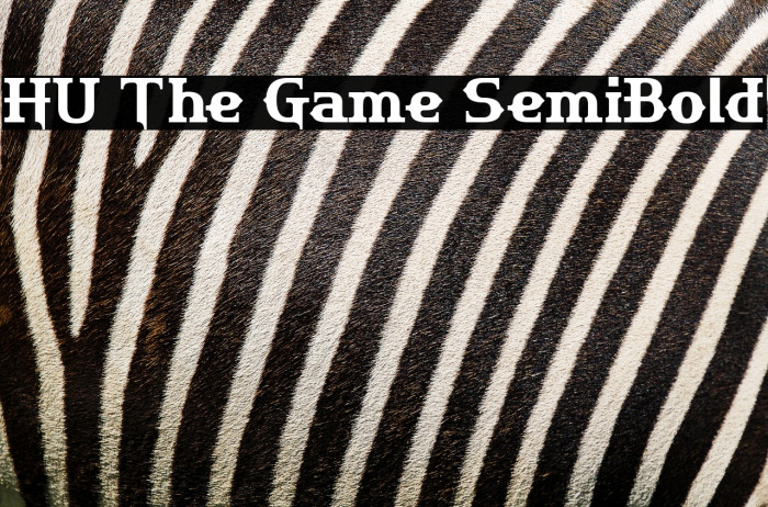 HU The Game SemiBold Example 3
