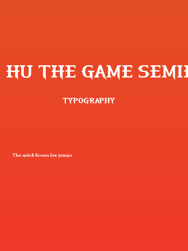HU The Game SemiBold Poster