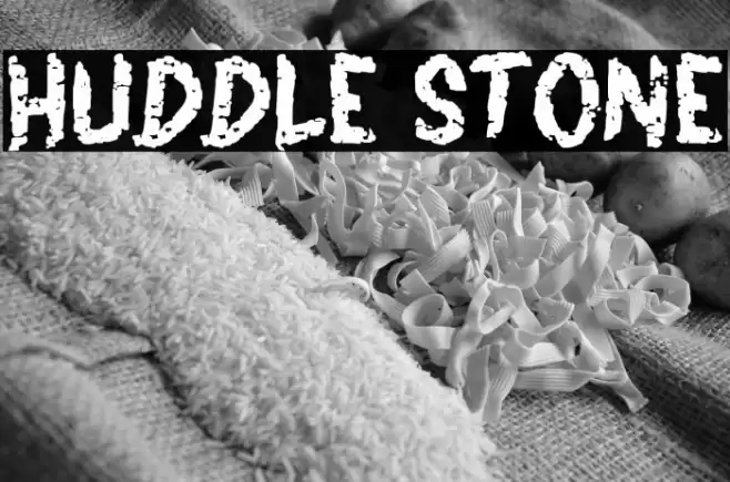 HUDDLE STONE Font examples