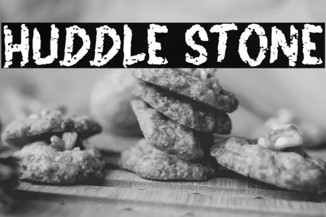 HUDDLE STONE Font examples