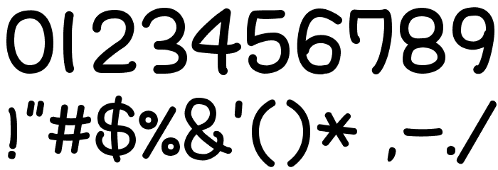 HUDoran152 フォント その他の文字