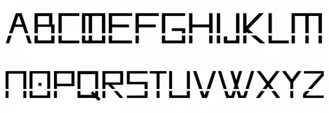 HUECO-Regular Schriftart Groß