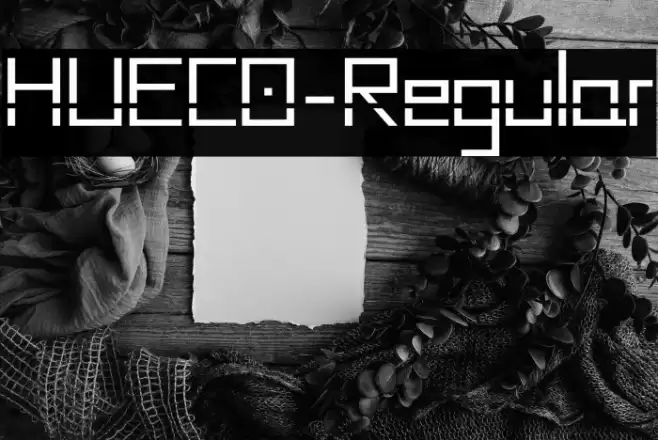 HUECO-Regular Font examples