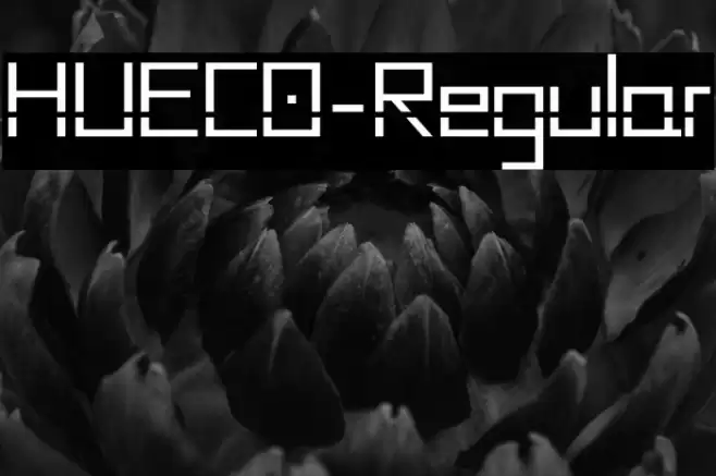 HUECO-Regular Font examples