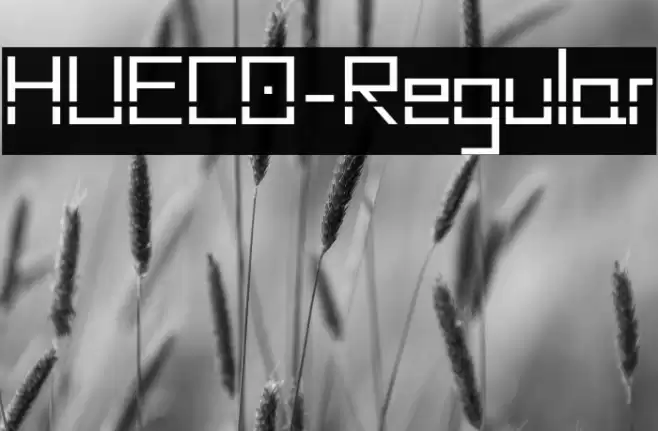 HUECO-Regular Font examples