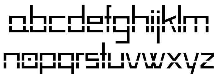HUECO-Regular Font LOWERCASE